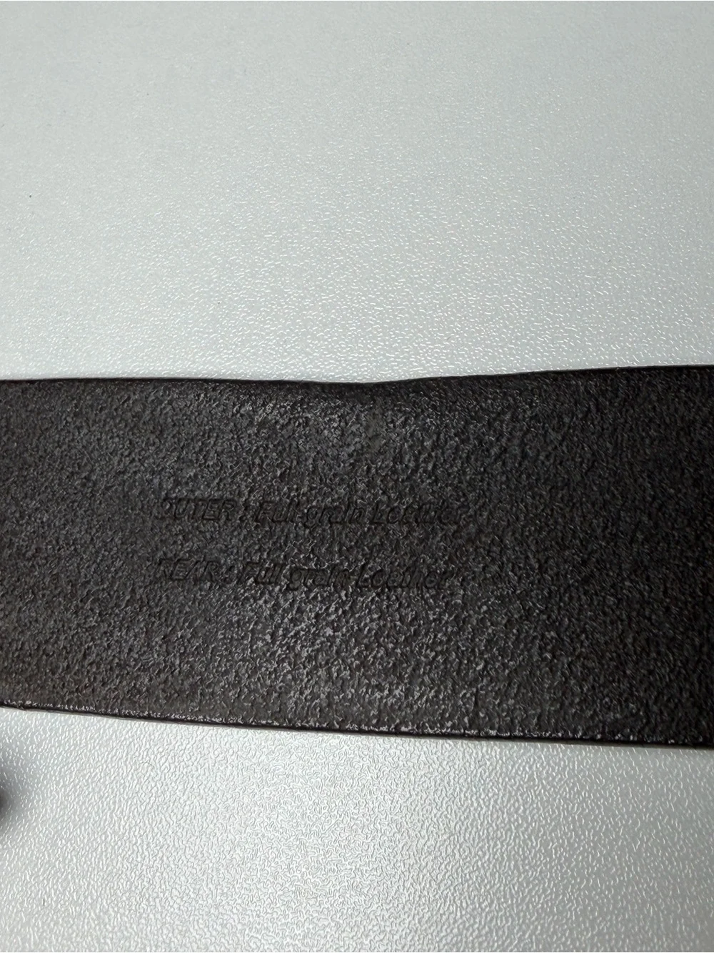 Men’s ELLIOT RHODES London 38W Dark Brown Leather Belt with Matte Silver Buckle